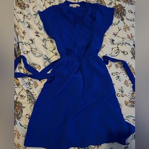 Blue shirt dress